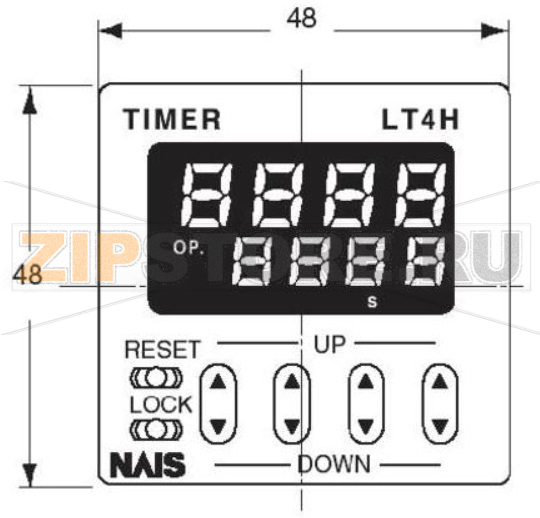 Реле времени цифровое 240 В/AC, 0.001 с-999.9 ч, 1 шт Panasonic LT4H240ACSJ 