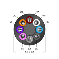 Кабель в катушке Turck CABLE8X0.25-XX-PUR-BK-500M/TXL