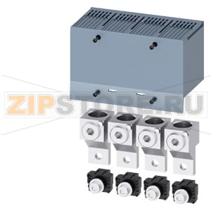 КЛЕММА ДЛЯ КРУГЛОГО ПРОВОДА 2 КАБЕЛЯ С КЛЕММОЙ ДЛЯ ВСПОМОГАТЕЛЬНОГО ПРОВОДА 4 ШТ. ПРИНАДЛЕЖНОСТЬ ДЛЯ 3VA2 100/160/250 Siemens 3VA9224-0JC13 