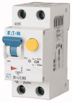 Выключатель автоматический дифференциальный 20/0,03А (AC, DC), 1+N Eaton PFL7-20/1N/C/003-A-DE