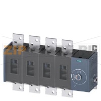 ВЫКЛЮЧАТЕЛЬ-РАЗЪЕДИНИТЕЛЬ 1000A, ТР.5, 4-ПОЛ БОК.УПР. СПРАВА БАЗ.БЛОК БЕЗ РУЧКИ ПЛОСКИЕ КЛЕММЫ Siemens 3KD5044-0RE40-0