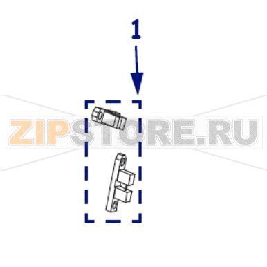 Сенсор риббона нижний Zebra 110Xi4 Датчик риббона нижний для термопринтера Zebra 110Xi4Запчасть на сборочном чертеже под номером: 1Количество запчастей в комплекте: 1Название запчасти Zebra на английском языке: Ribbon Low Sensor
