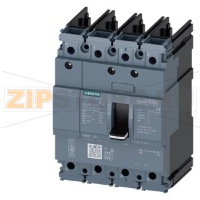 Автоматический выключатель 3VA5 UL frame 125 breaking capacity class M 35kA @ 480 V 4-pole, line protection TM210, FTFM, In=80A overload protection Ir=80A fixed short-circuit protection Ii=10 x In N conductor unprotected without connection Siemens 3VA5180