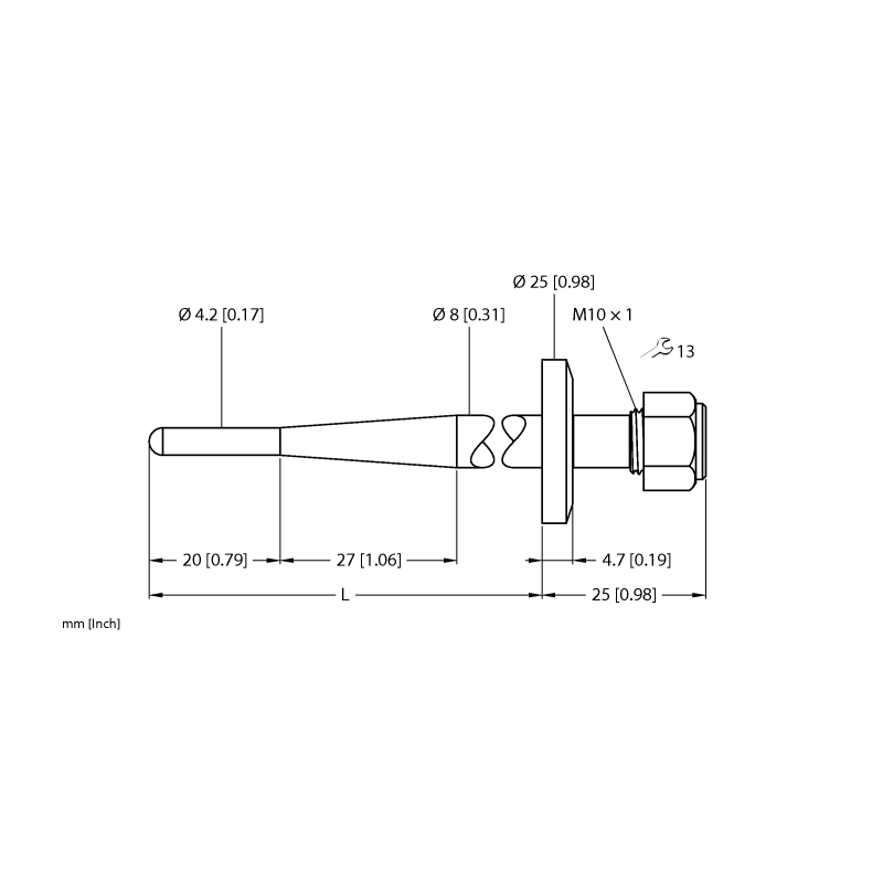 Гильза защитная Turck THW-3-TRI3/4-A4-L250 