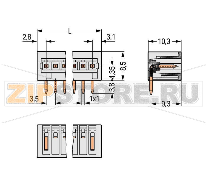 MCS MINI Вилка THT; 1.0 x 1.0 mm solder pin; угловые; 100% защита от неправильного подсоединения; Шаг контактов 3,5 мм; 18-пол.; светло-серые Wago 734-178 Сечение контактов 1 x 1 мм позволяет проводить ток до 10 A100% защита от неправильного подсоединенияВозможны варианты кодировки...