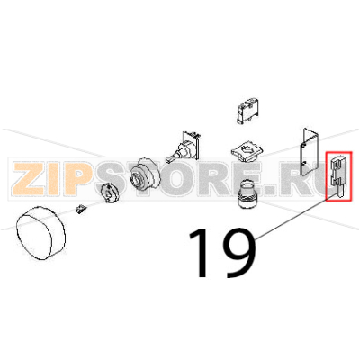 Magnetic microswitch Angelo Po FX61E2 Magnetic microswitch Angelo Po FX61E2Запчасть на деталировке под номером: 19