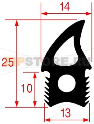 OVEN DOOR GASKET 2250 mm 