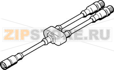 Кабель соединительный Festo NEBV-M12G8-KD-3-M12G4 