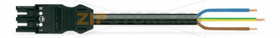 pre-assembled connecting cable; B2ca; Socket/open-ended; 3-pole; Cod. A; 6 m; 1,50 mm; black Wago 771-9293/116-601 Protected against mismating and maintenance-freeAdditional variable coding is possible....