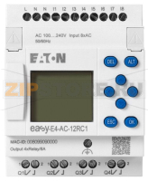 Реле управления, easyE4, 100–240 В перем. тока, 110–220 В пост. тока Eaton EASY-E4-AC-12RC1