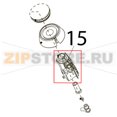 Venturi burner 3.3 KW Tecnoinox PC105G7 Venturi burner 3.3 KW Tecnoinox PC105G7Запчасть на деталировке под номером: 15