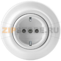 Розетка с заземлением 16 А, белый фарфор ABB 2CHK203459C4300