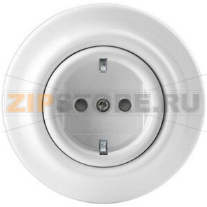 Розетка с заземлением 16 А, белый фарфор ABB 2CHK203459C4300 