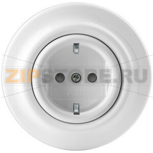 Розетка с заземлением 16 А, белый фарфор ABB 2CHK203459C4300 