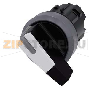 АКТУАТОР ПОВОРОТНОГО ПЕРЕКЛЮЧАТЕЛЯ С ВОЗМОЖНОСТЬЮ ПОДСВЕТКИ, 22MM, КРУГЛ., ПЛАСТИК С МЕТАЛЛИЧЕСКИМ ФРОНТАЛЬНЫМ КОЛЬЦОМ, РУКОЯТКА ДЛИННАЯ ЧЁРНАЯ С БЕЛОЙ ВСТАВКОЙ, 2 КОММУТАЦИОННЫХ ПОЛОЖЕНИЯ: O-I, С ФИКСАЦИЕЙ, УГОЛ ПОВОРОТА РУКОЯТКИ 90 ГРАД. : 10:30Ч./13:30 
