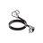 Power cable schuko black l=1200 Saeco Talea Giro
