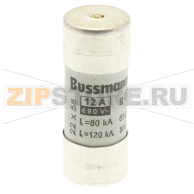 Предохранитель, 12 A, AC 690 В, 80 кА, 22x58 мм, gL/gG, IEC Eaton CYL FUSE &gt;STR &gt;22x58 12A GG 6 