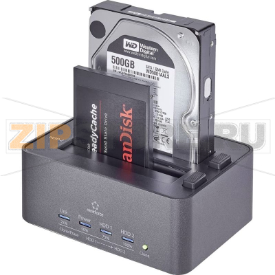 Док-станция, USB 3.0, SATA 2, порт для жестких дисков Renkforce RF-3039975 