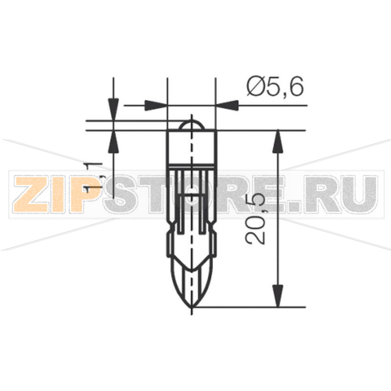 Лампа светодиодная 24 В/DC, цоколь: T5.5 k, белая, 2000 мкд, 428 млм Signal-Construct MEDK5564 