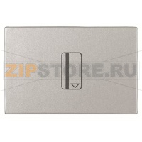 Механизм карточного выключателя с накладкой, двухмодульный, серебристый ABB 2CLA221450N1301