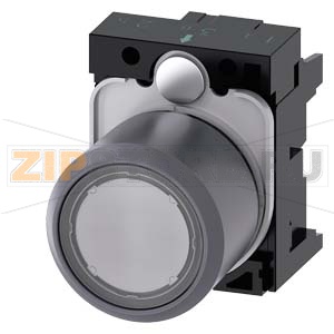 АКТУАТОР КНОПКИ С ВЫСОКИМ ФРОНТАЛЬНЫМ КОЛЬЦОМ (12MM), 22MM, КРУГЛ., ПЛАСТИК С МЕТАЛЛИЧЕСКИМ ФРОНТАЛЬНЫМ КОЛЬЦОМ, CLEAR, FLAT BUTTON, БЕЗ ФИКСАЦИИ, С ДЕРЖАТЕЛЕМ, С ГРАВИРОВКОЙ ЛАЗЕРОМ, НАЧАЛО СТРОКИ ВЕРХНИЙ РЕГИСТР, ДАЛЕЕ НИЖНИЙ РЕГИСТР Siemens 3SU1231-0EB 