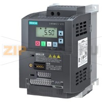SINAMICS V20 1 переменного тока 200-240 В -10 / + 10% 47-6 Номинальная мощность 1.5 кВт с 150% перегрузки в течение 60 сек. Без фильтра I / O интерфейс: 4 DI, 2 DQ, Fieldbus: USS / Modbus RTU со встроенной защитой BOP: IP20 / UL открыт Размер: Размер AC 1