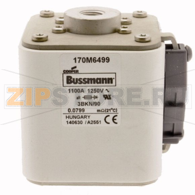 Предохранитель, 900 A, AC 1250 В, 200 кА, size 3, 76x92x91 мм, aR, IEC UL Eaton FUSE 900A 1250 
