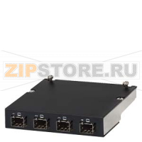 Media Module for RUGGEDCOM RSG 2488, 4 x SFP-slot, Supporting 100BASE-FX, 1000BASE-X SFPs, SFPs are not included with Con formal Coating Siemens 6GK6000-8FG50-4EA1