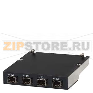 Media Module for RUGGEDCOM RSG 2488, 4 x SFP-slot, Supporting 100BASE-FX, 1000BASE-X SFPs, SFPs are not included with Con formal Coating Siemens 6GK6000-8FG50-4EA1 