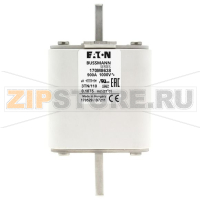 Предохранитель, 900 A, AC 1000 В, 125 кА, DIN 3, 74x90x139 мм, aR, DIN, IEC Eaton FUSE 900A 100