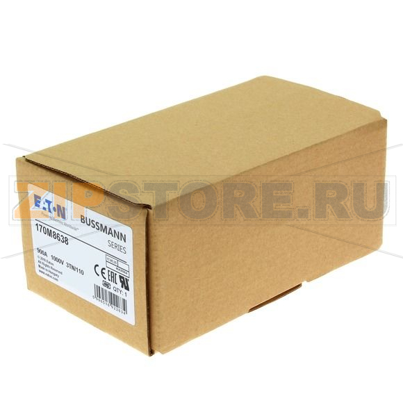 Предохранитель, 900 A, AC 1000 В, 125 кА, DIN 3, 74x90x139 мм, aR, DIN, IEC Eaton FUSE 900A 100 