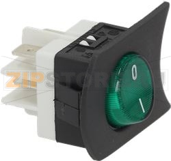 ЗЕЛЕНЫЙ ДВУХПОЛЮСНЫЙ ПЕРЕКЛЮЧАТЕЛЬ, 16А, 250В 