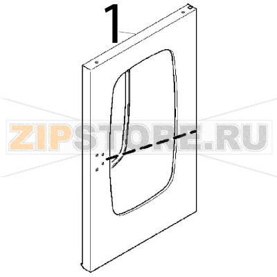 Oven door Angelo Po FM1011E1 Oven door Angelo Po FM1011E1Запчасть на деталировке под номером: 1
