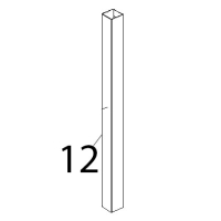 Colonnina laterale SX inox porta Unox XVC 504
