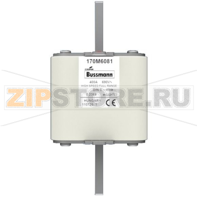 Предохранитель, 400 A, AC 690 В, 200 кА, 3, 75x89x150 мм, gR, DIN, IEC Eaton FUSE 400A 690V DIN 