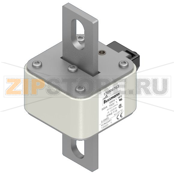 Предохранитель, 900 A, AC 690 В, 200 кА, size 3, 76x92x139 мм, aR, IEC UL Eaton FUSE 900A 690V 