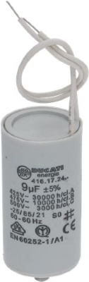 CAPACITOR DUCATI ENERGIA 9µF WITH CABLE 