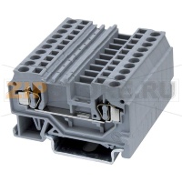 Клемма проходная, пружинная, серая CHIKU RST 1,5