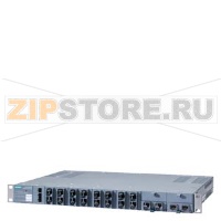 SCALANCE XR324-4M PoE TS; Managed IE switch, 19" rack; 8x 10/100/1000 Mbit/s for RJ45 ports electrical with PoE, 8x 10/100/1000 Mbit/s for RJ45 ports electrical without PoE; 4x 10/100/1000 Mbit/s 2-port media modules, electrical or optical; LED diagnostic