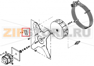 Counterflange for tubular heating element, single ring CONVOTHERM OES 10.10    Counterflange for tubular heating element, single ring CONVOTHERM OES 10.10Запчасть на сборочном чертеже под номером: 284Название запчасти на английском&nbsp;языке: Counterflange for tubular heating element, single ring CONVOTHERM OES 10.10