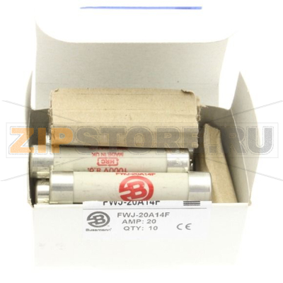 Предохранитель, 20 A, AC 1000 В, DC 800 В, 25 кА, 14x67 мм, aR, UL Eaton 1000V 20A S/COND FERRULE 
