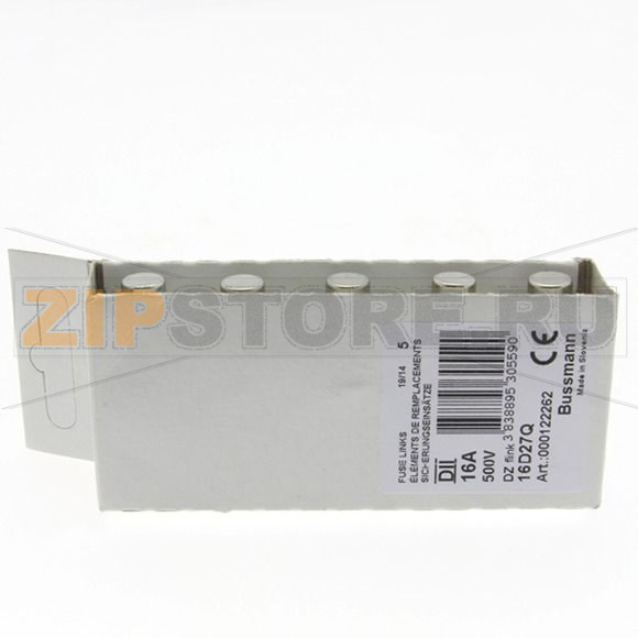 Предохранитель, 16 A, AC 500 В, 50 кА, D2, gR, IEC быстродействующий Eaton FUSE 16A DII/E27 500VAC 