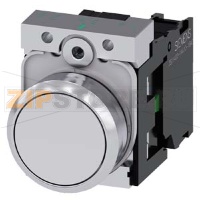 КНОПКА, 22MM, КРУГЛАЯ, МЕТАЛЛИЧЕСКАЯ ГЛЯНЦЕВАЯ, БЕЛАЯ, ПЛОСКАЯ КНОПКА, КОНТАКТЫ МГНОВЕННОГО ДЕЙСТВИЯ, С ДЕРЖАТЕЛЕМ, 1NO, ВИНТОВЫЕ КЛЕММЫ, С ГРАВИРОВКОЙ ЛАЗЕРОМ, UPPER AND LOWER CASE, START OF WORD ALWAYS UPPER CASE Siemens 3SU1150-0AB60-1BA0-Z&nbsp;Y15