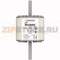 Предохранитель, 200 A, AC 690 В, 200 кА, DIN 1, 53x53x108 мм, aR, DIN, IEC Eaton FUSE 200A 690V