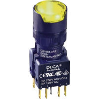 Кнопка 250 В/AC, 5 А, 2 x выкл/вкл, без фиксации, IP65, 1 шт DECA ADA16S6-MR2-A2KY