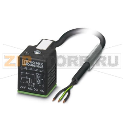 Кабель для датчика / исполнительного элемента Phoenix Contact SAC-3P- 1,5-PUR/A-1L-S 3-полюсн., PUR/ПВХ, черный RAL 9005, свободный конец, к Штекер типа А для электромагнитного клапана, с помощью 1 светодиод, подключение с помощью Диод Зенера, Длина кабеля: 1,5 м.Минимальный заказ: 1 шт.Упаковка: 1 шт.