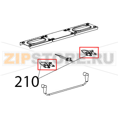 Candela doppia accensione Unox XBC 815G Candela doppia accensione Unox XBC 815GЗапчасть на деталировке под номером: 210