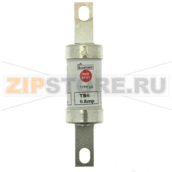 Предохранитель, 6 A, AC 660 В, DC 460 В, 80 кА, BS88, 27x112 мм, gL/gG, BS Eaton 6A 660V AC/460 