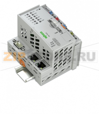 Контроллер PFC200; 2-е поколение; 2 x ETHERNET, CAN, CANopen; светло-серые Wago 750-8213 Модуль управления PFC200 представляет собой компактный ПЛК для модульных систем WAGO-I/O-SYSTEM. Помимо сетевых интерфейсов и интерфейсов полевых шин модуль управления поддерживает все дискретные, аналоговые и специальные модули, входящие в серию 750/753. Два интерфейса ETHERNET, а также интегрированный маршрутизатор обеспечивают возможность встраивания в топологию сети. Интегрированный веб-сервер предоставляет пользователю возможность выполнять конфигурацию и получать информацию о состоянии от PFC200.Кроме обрабатывающей промышленности и автоматизации инженерных систем зданий, типичными сферами применения для PFC200 являются машинное производство и технологические линии (например, упаковочные линии, бутилирование, текстильное производство, производство и обработка металла и древесины).Программирование в соответствии с IEC 61131-3Возможность программирования через WAGO-I/O-PRO V2.3 Прямое подсоединение модулей ввода-вывода WAGO2 x ETHERNET (коммутируемые), CAN, CANopenОС Linux 3.6 с пакетом исправлений RT-PreemptionКонфигурирование через CODESYS или интерфейс управления на базе WebОтсутствие необходимости техобслуживания...
