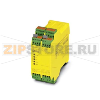 Предохранительное реле для контроля аварийного останова и управления защитной дверцей до SIL 3 или категории 4 Phoenix Contact PSR-SPP- 24DC/ESD/5X1/1X2/T2 PL e согласно EN ISO 13849, автоматическая или ручная активация, 3 замыкающих контакта, 1 размыкающий контакт, 2 замыкающих контакта с задержкой отключения 2 секунды, вставные клеммы с пружинными зажимами.Минимальный заказ: 1 шт.Упаковка: 1 шт.